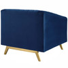 Modway Valiant Vertical Channel Tufted Performance Velvet Sofa and Armchair Set EEI-4140-NAV-SET Navy