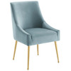 Modway Discern Upholstered Performance Velvet Dining Chair Set of 2 EEI-4148-LBU Light Blue