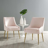 Modway Discern Upholstered Performance Velvet Dining Chair Set of 2 EEI-4148-PNK Pink