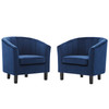 Modway Prospect Channel Tufted Performance Velvet Armchair Set of 2 EEI-4150-NAV Navy