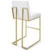 Modway Privy Gold Stainless Steel Performance Velvet Bar Stool Set of 2 EEI-4157-GLD-WHI Gold White