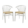 Modway Flourish Spindle Wood Dining Side Chair Set of 2 EEI-4168-WHI White