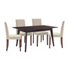 Modway Prosper 5 Piece Upholstered Fabric Dining Set EEI-4183-CAP-BEI Cappuccino Beige