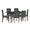 Modway Prosper 7 Piece Upholstered Fabric Dining Set EEI-4184-CAP-GRY Cappuccino Gray