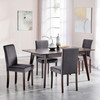 Modway Prosper 5 Piece Upholstered Velvet Dining Set EEI-4185-CAP-GRY Cappuccino Gray