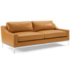 Modway Harness Stainless Steel Base Leather Sofa and Loveseat Set EEI-4196-TAN-SET Tan