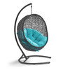 Modway Encase Swing Outdoor Patio Lounge Chair EEI-739-TRQ-SET Turquoise