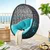 Modway Encase Swing Outdoor Patio Lounge Chair EEI-739-TRQ-SET Turquoise