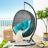 Modway Encase Swing Outdoor Patio Lounge Chair EEI-739-TRQ-SET Turquoise