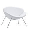 Modway Nutshell Upholstered Vinyl Lounge Chair EEI-809-WHI White
