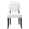 Modway Button Dining Vinyl Side Chair EEI-815-WHI White