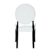 Modway Button Dining Vinyl Side Chair EEI-815-WHI White