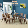 Modway Fathom Dining Chairs Set of 6 EEI-910-WAL Walnut