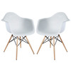 Modway Pyramid Dining Armchair Set of 2 EEI-929-WHI White