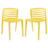 Modway Curvy Dining Chairs Set of 2 EEI-935-YLW Yellow