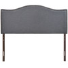 Modway Curl Queen Nailhead Upholstered Headboard MOD-5206-SMK Smoke