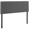 Modway Phoebe Queen Upholstered Fabric Headboard MOD-5386-GRY Gray