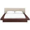Modway Freja Queen Fabric Platform Bed MOD-5721-WAL-BEI-SET Walnut Beige