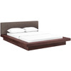 Modway Freja Queen Fabric Platform Bed MOD-5721-WAL-BRN-SET Walnut Brown