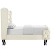 Modway Violette Queen Tufted Wingback Performance Velvet Platform Bed MOD-5804-IVO Ivory