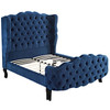 Modway Violette Queen Tufted Wingback Performance Velvet Platform Bed MOD-5804-NAV Navy