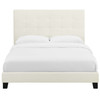 Modway Melanie Twin Tufted Button Upholstered Performance Velvet Platform Bed MOD-5805-IVO Ivory