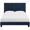 Modway Melanie Twin Tufted Button Upholstered Performance Velvet Platform Bed MOD-5805-MID Midnight Blue