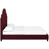 Modway Primrose Queen Performance Velvet Platform Bed MOD-5812-MAR Maroon