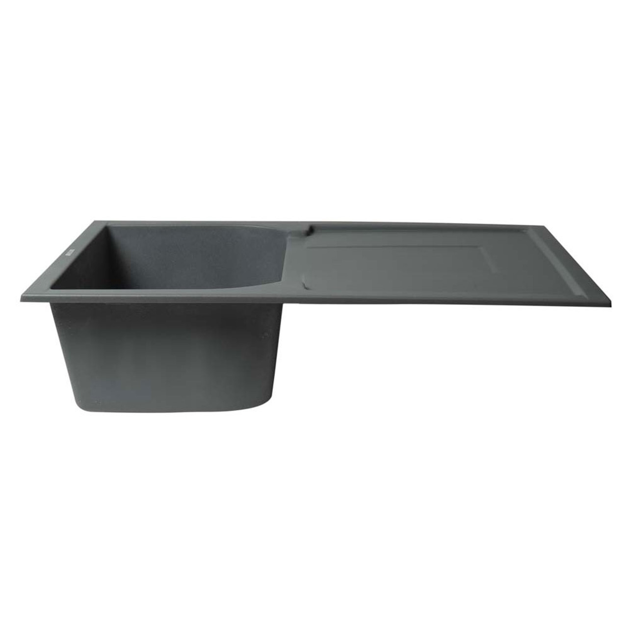 ALFI 34 Single Bowl Granite Composite Kitchen Sink with Drainboard, White,  AB1620DI-W