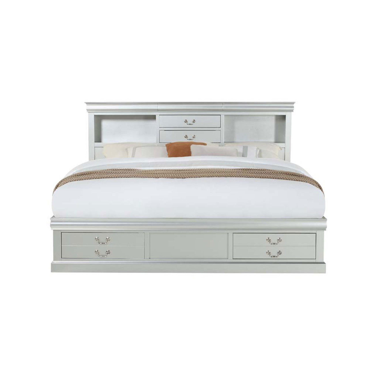 Acme Louis Philippe III Platinum Queen Storage Bed