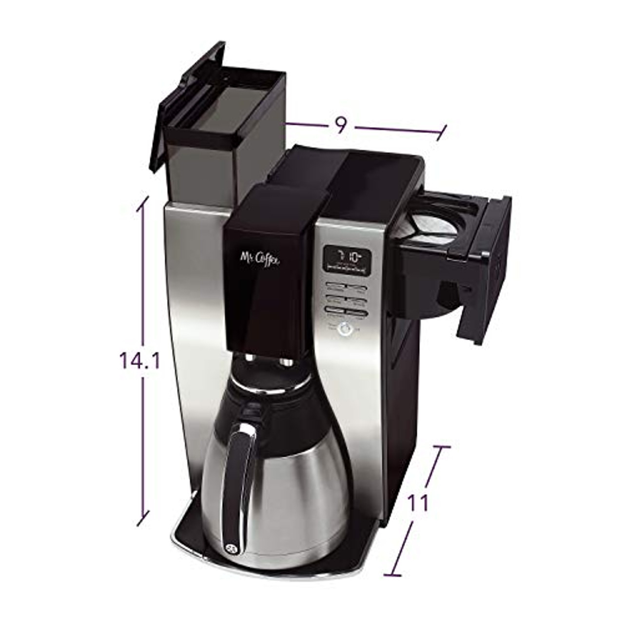 Mr. Coffee All-in- One Occasions Specialty Pods Coffee Maker, 10-Cup  Thermal Car