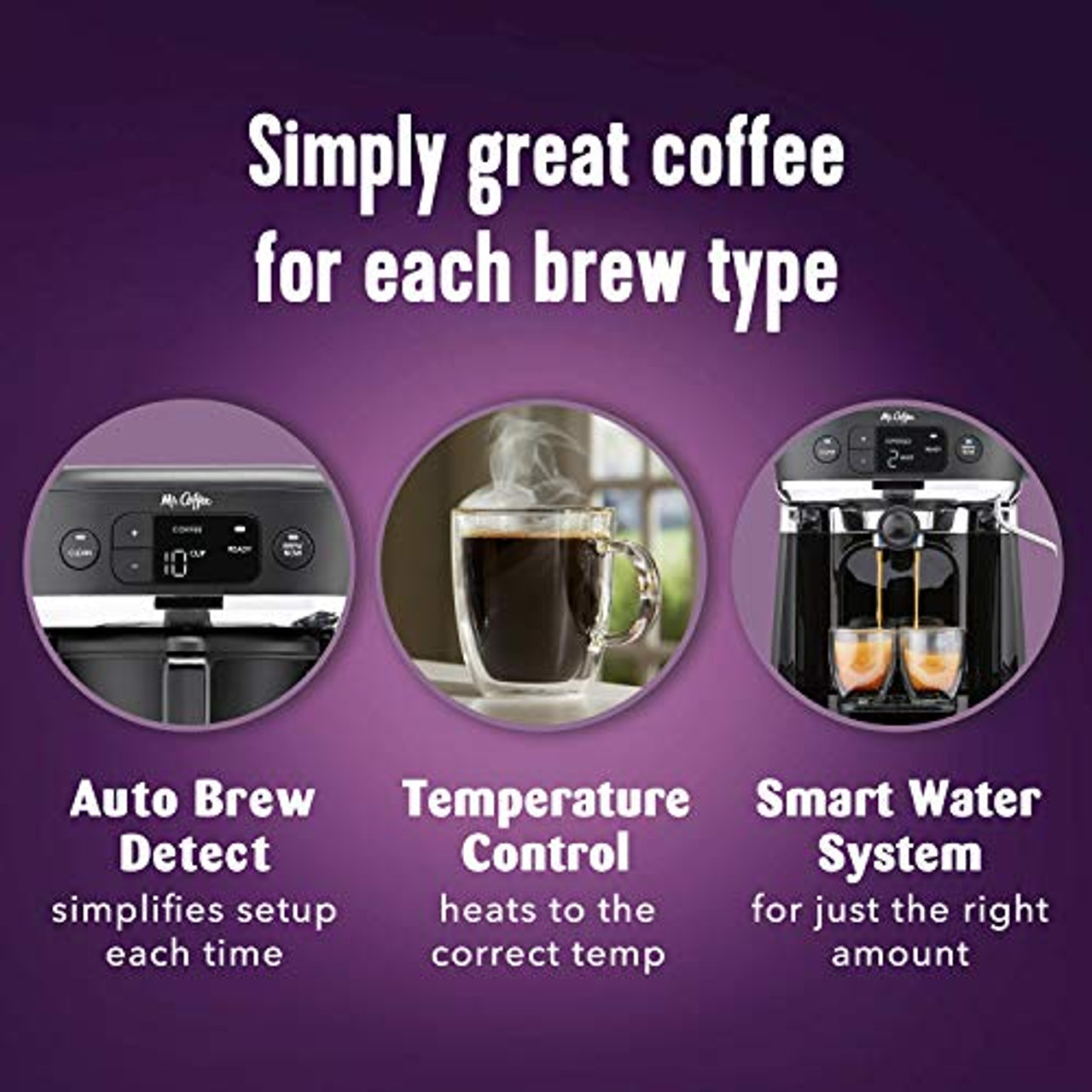 Mr Coffee Cafe Latte Maker & Frother Coffee Hot Chocolate Machine with  Carafe