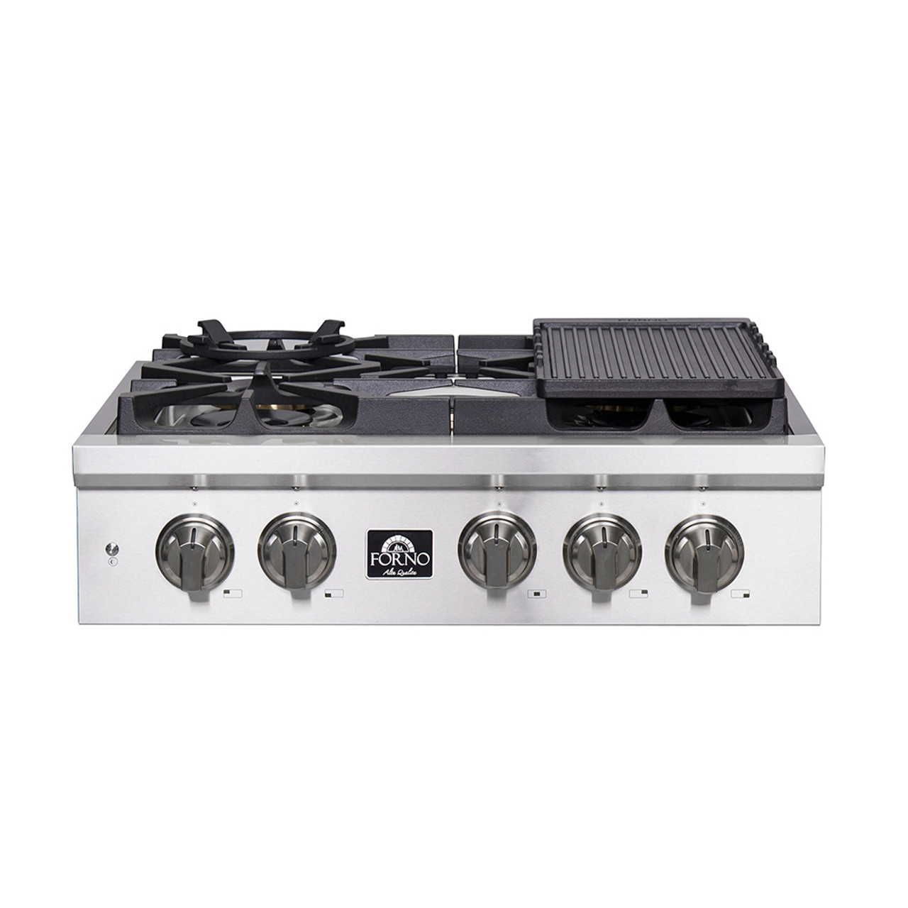 Forno Lazio 30-inch Gas Range Stainless Steel, 5 Burners 70,000