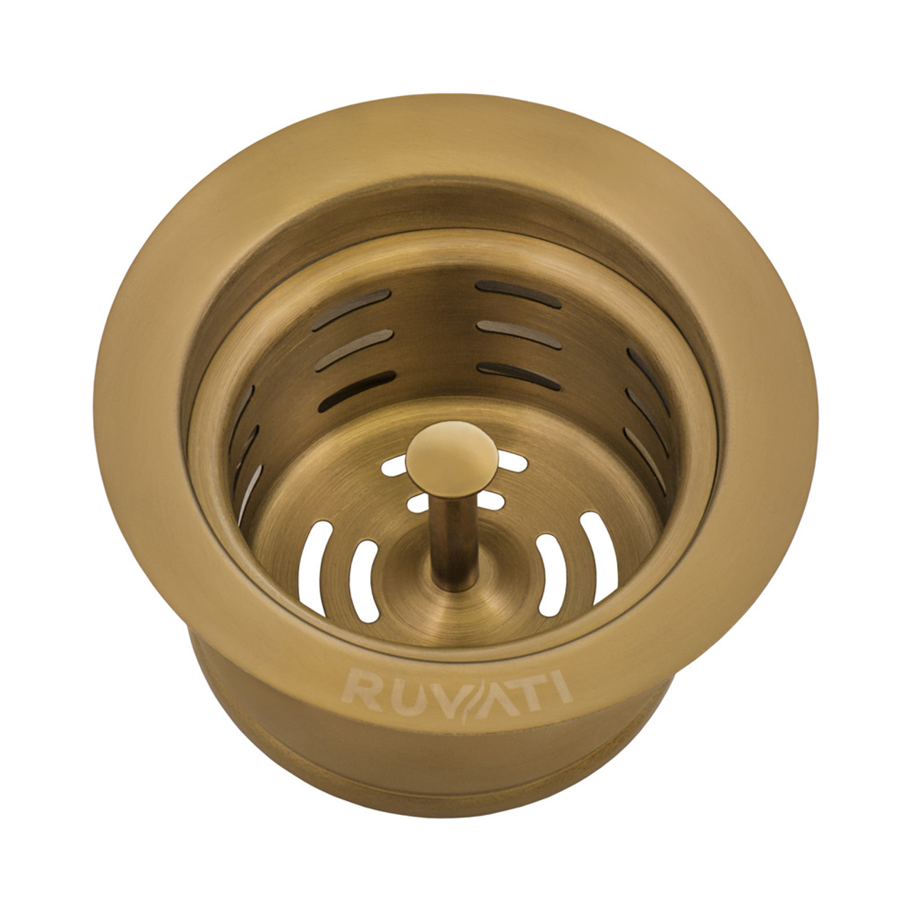 Ruvati Extended Garbage Disposal Flange with Deep Basket Strainer and Stopper - Stainless Steel - RVA1052ST