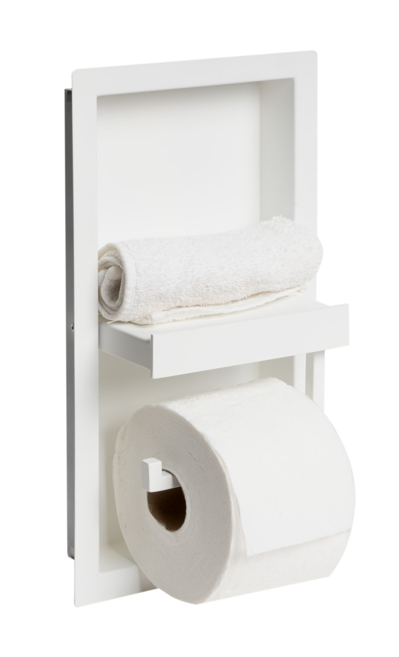Recessed Multi-Roll Toilet Tissue Dispenser, Matte Black