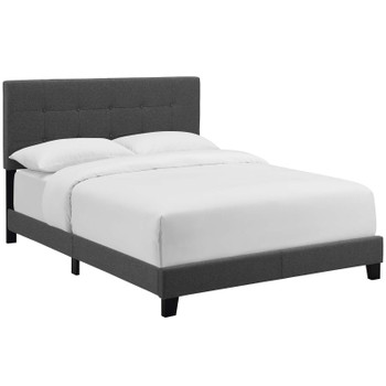 Modway Amira Twin Upholstered Fabric Bed MOD-5999-GRY Gray