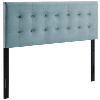 Modway Emily Queen Biscuit Tufted Performance Velvet Headboard MOD-6116-LBU Light Blue