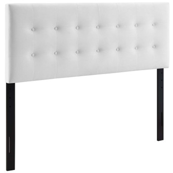 Modway Emily Queen Biscuit Tufted Performance Velvet Headboard MOD-6116-WHI White