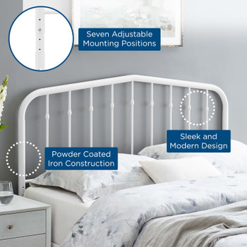 Modway Lennon Twin Metal Headboard MOD-6164-WHI In White