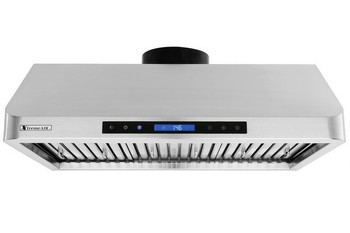 XtremeAir PX10-U36, 36", LED Lights, Baffle Filter W/ Grease Drain Tunnel, 1.0mm Non-Magnetic Stainless Steel,  Under Cabinet Mount Range Hood