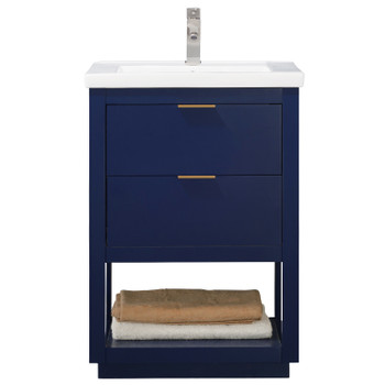 Design Element Klein 24" Single Sink Vanity In Blue S04-24-BLU