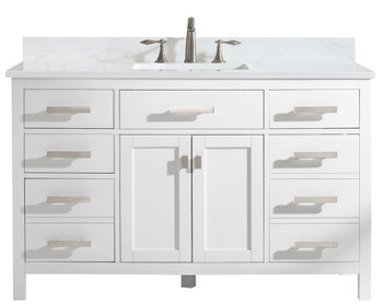 Design Element Valentino 54" Single Sink Vanity in White V01-54-WT