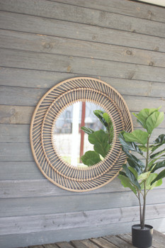 ROUND BAMBOO MIRROR