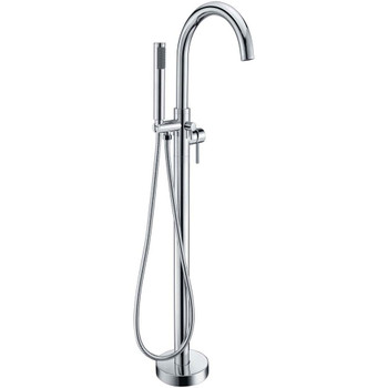 ANZZI Coral Series 2-Handle Freestanding Claw Foot Tub Faucet with Hand Shower in Polished Chrome