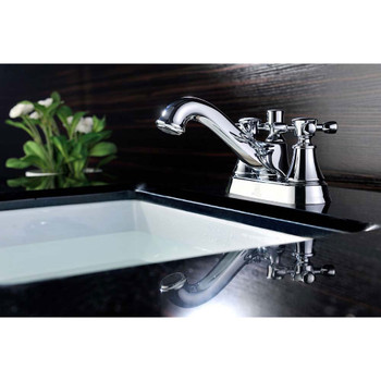 ANZZI Major Series 4 in. Centerset 2-Handle Mid-Arc Bathroom Faucet in Polished Chrome