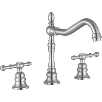 ANZZI Highland 8 in. Widespread 2-Handle Bathroom Faucet in Brushed Nickel