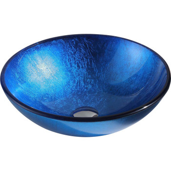 ANZZI Clavier Series Vessel Sink in Lustrous Blue LS-AZ027