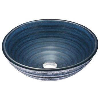 ANZZI Tempo Series Deco-Glass Vessel Sink in Coiled Blue LS-AZ042