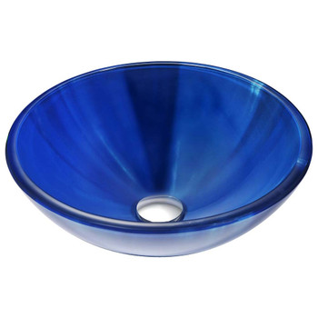 ANZZI Meno Series Deco-Glass Vessel Sink in Lustrous Blue