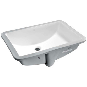 ANZZI Pegasus Series 21 in. Ceramic Undermount Sink Basin in White